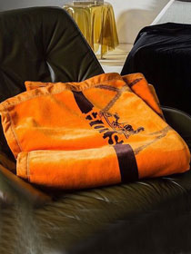 Hermes cashmere blanket H436 orange