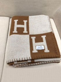 Hermes original wool avalon blanket HB0065 coffee