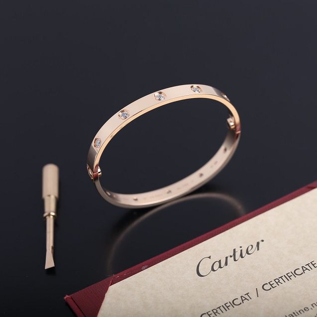 Cartier top quality love bracelet 10 diamonds B6040517