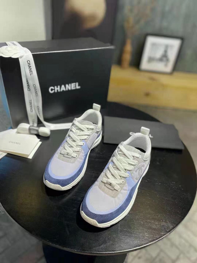 CC original suede&fabric sneakers G35512 light blue