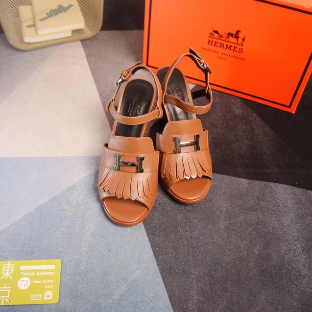 Hermes original calfskin 100mm sandal HS0114