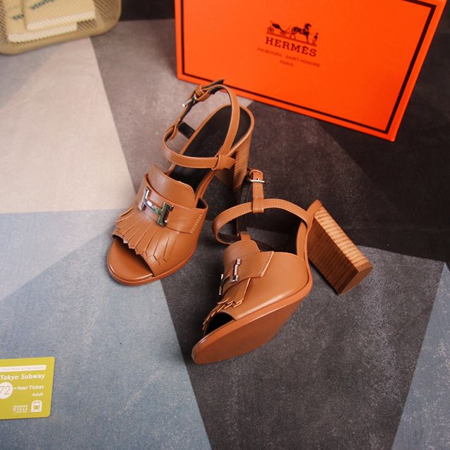 Hermes original calfskin 100mm sandal HS0114