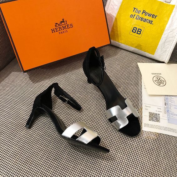 Hermes original calfskin 60mm sandal HS0058