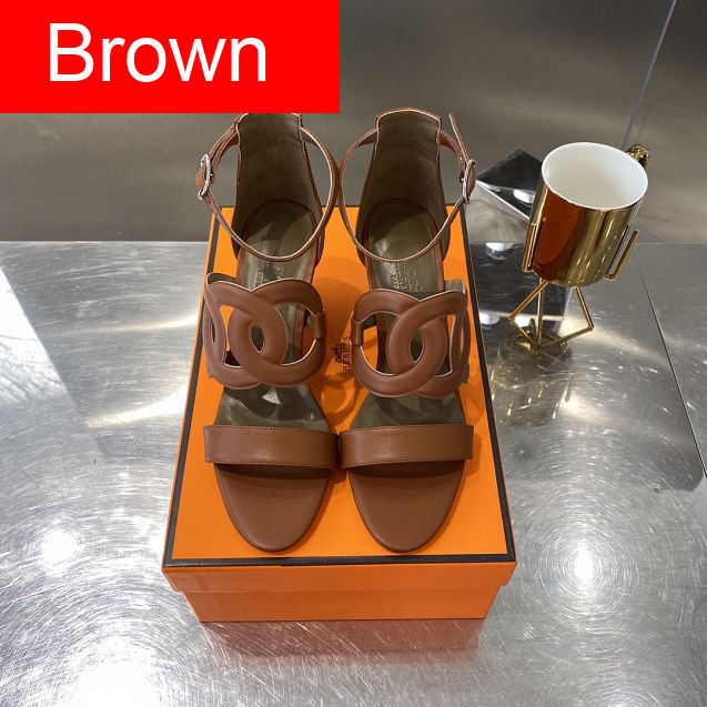 Hermes original calfskin 70mm sandal HS0112