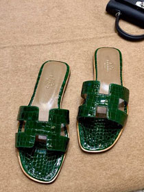 Hermes original crocodile leather sandal HS0119