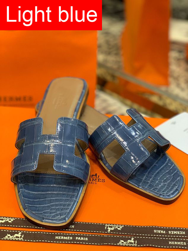 Hermes original crocodile leather sandal HS0119