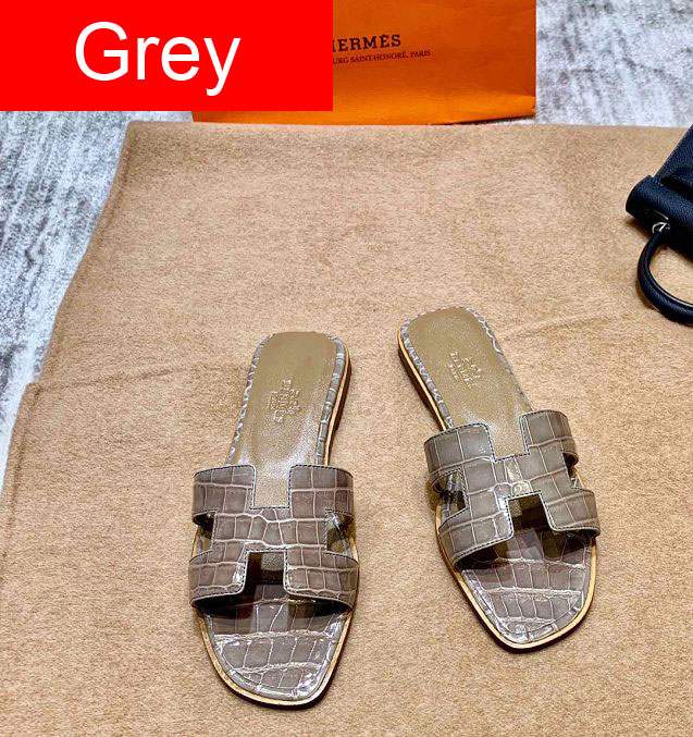 Hermes original crocodile leather sandal HS0119