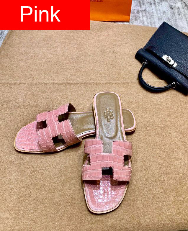 Hermes original crocodile leather sandal HS0119