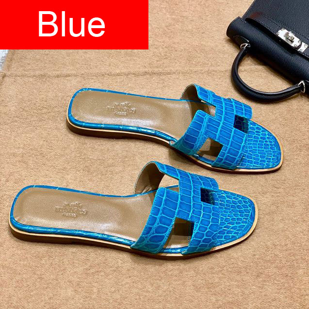 Hermes original crocodile leather sandal HS0119