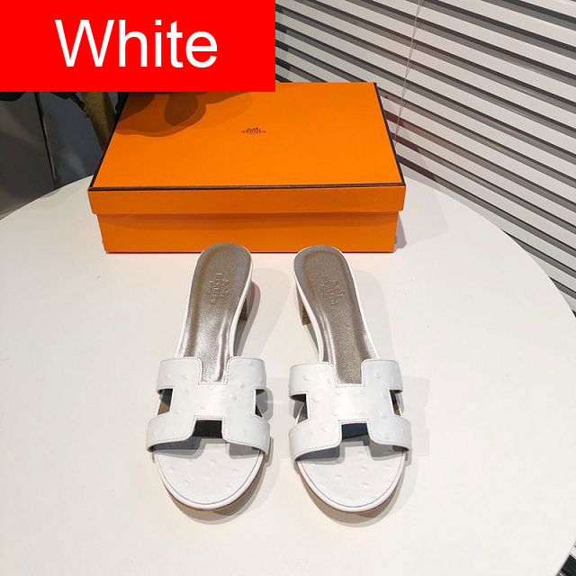 Hermes original ostrich veins calfskin 45mm sandal HS0041