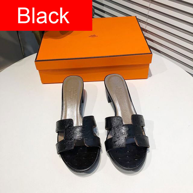 Hermes original ostrich veins calfskin 45mm sandal HS0041