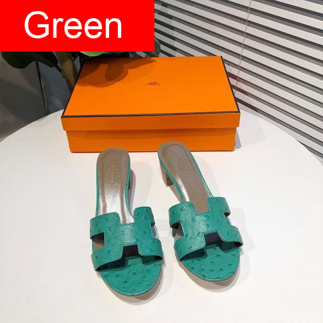 Hermes original ostrich veins calfskin 45mm sandal HS0041
