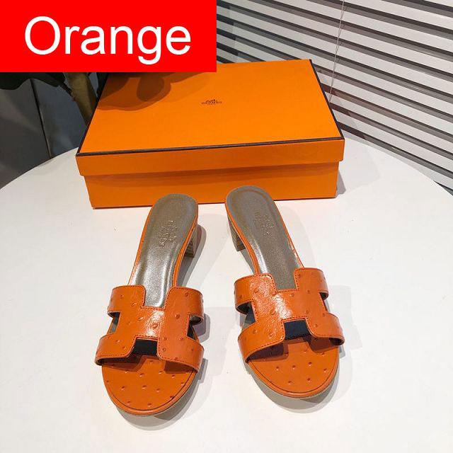 Hermes original ostrich veins calfskin 45mm sandal HS0041