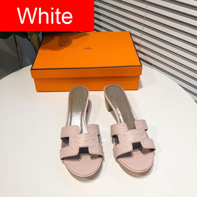 Hermes original ostrich veins calfskin 45mm sandal HS0041