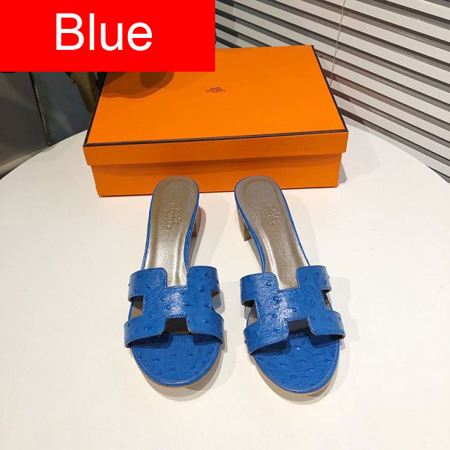 Hermes original ostrich veins calfskin 45mm sandal HS0041