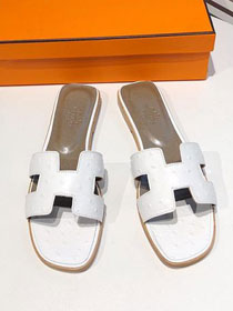 Hermes original ostrich veins calfskin sandal HS0040