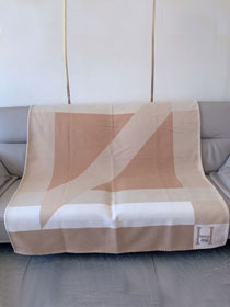 Hermes original cashmere blanket HB0068 coffee