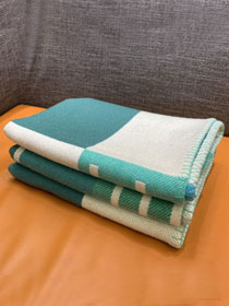 Hermes original wool avalon blanket HB069 green