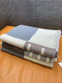 Hermes original wool avalon blanket HB069 grey