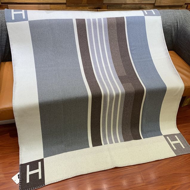 Hermes original wool avalon blanket HB069 grey