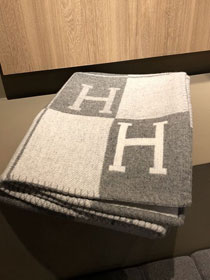 Hermes original wool avalon blanket HB070 grey