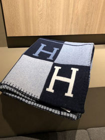 Hermes original wool avalon blanket HB070 navy blue