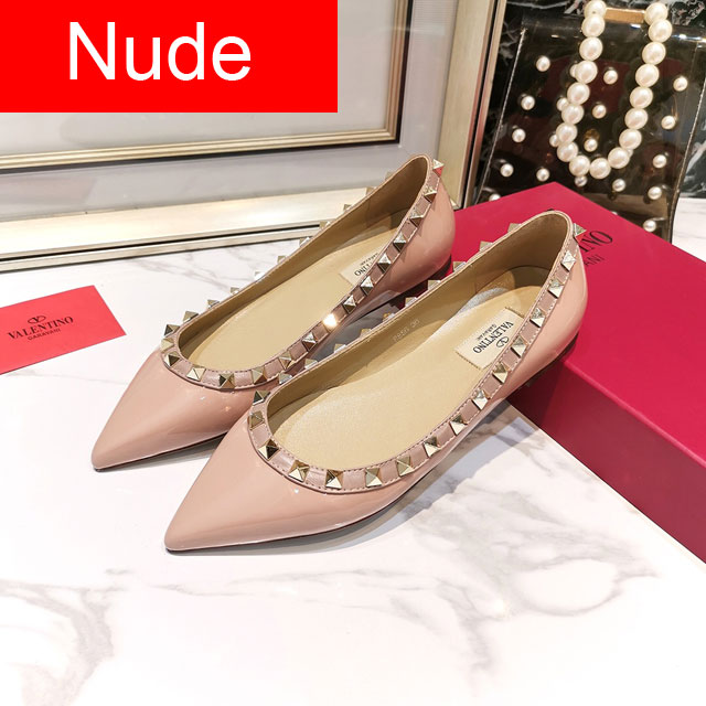 Valentino original patent calfskin flats VS0001