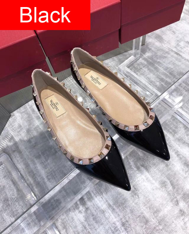 Valentino original patent calfskin flats VS0001