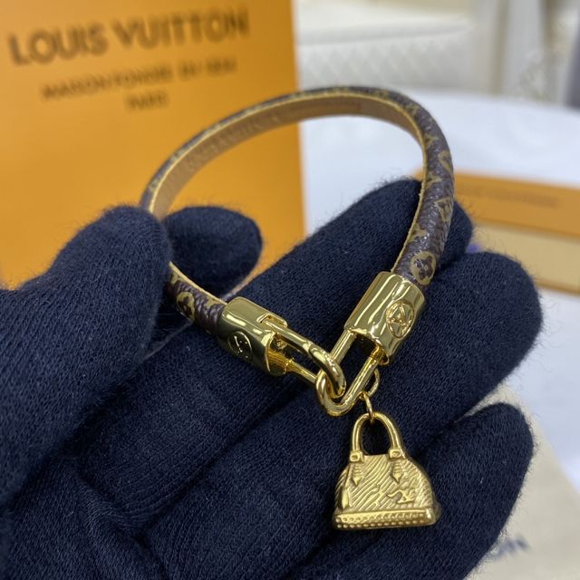 Louis vuitton monogram canvas tribute bracelet M6442E