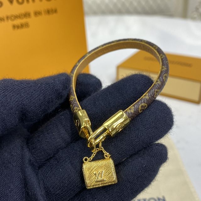 Louis vuitton monogram canvas tribute bracelet M6442E