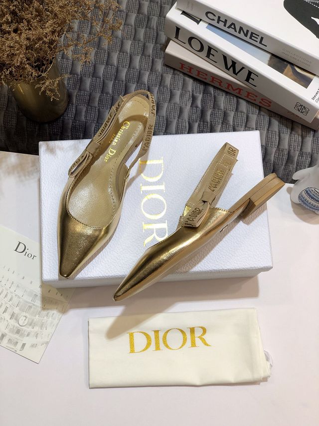 Dior original calfskin sandal DS0005 gold