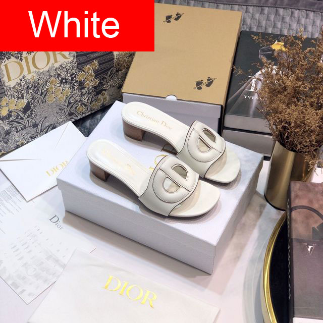 Dior orignal calfskin heeled slide DS0082