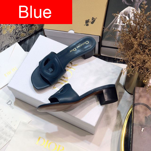 Dior orignal calfskin heeled slide DS0082