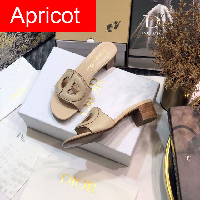 Dior orignal calfskin heeled slide DS0082