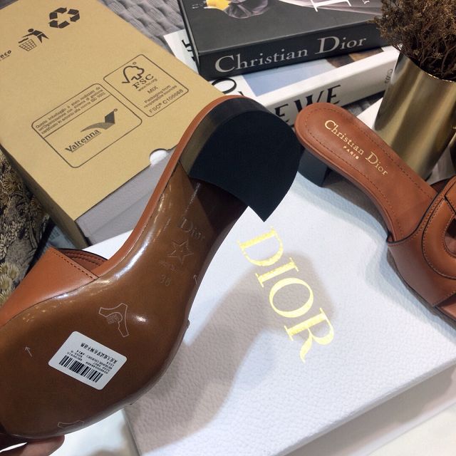 Dior orignal calfskin heeled slide DS0082