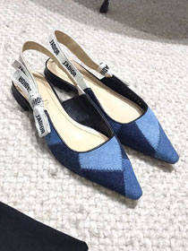 Dior orignal cotton pump DS0051 blue