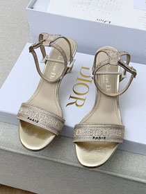 Dior original cotton 75mm heel sandal DS0096