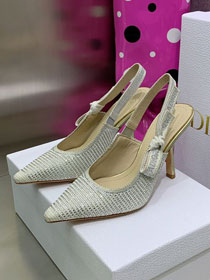 Dior orignal cotton pump DS0204 silver