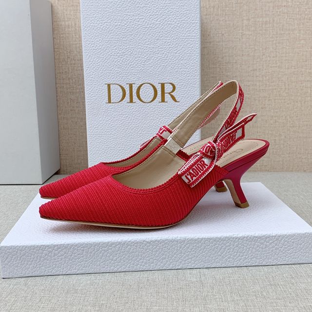 Dior orignal cotton pump DS0205 red