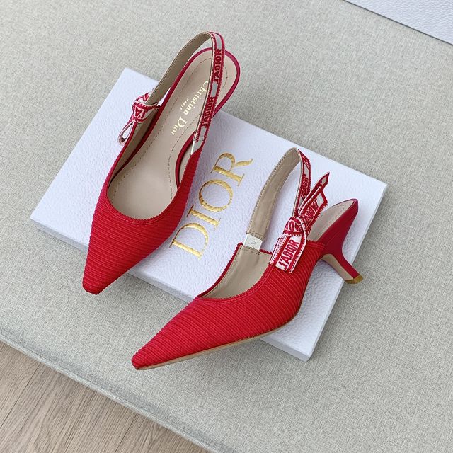 Dior orignal cotton pump DS0205 red