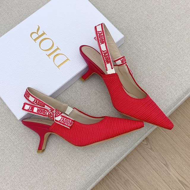 Dior orignal cotton pump DS0205 red