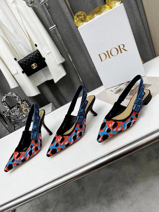 Dior orignal cotton pump DS0206 orange&blue