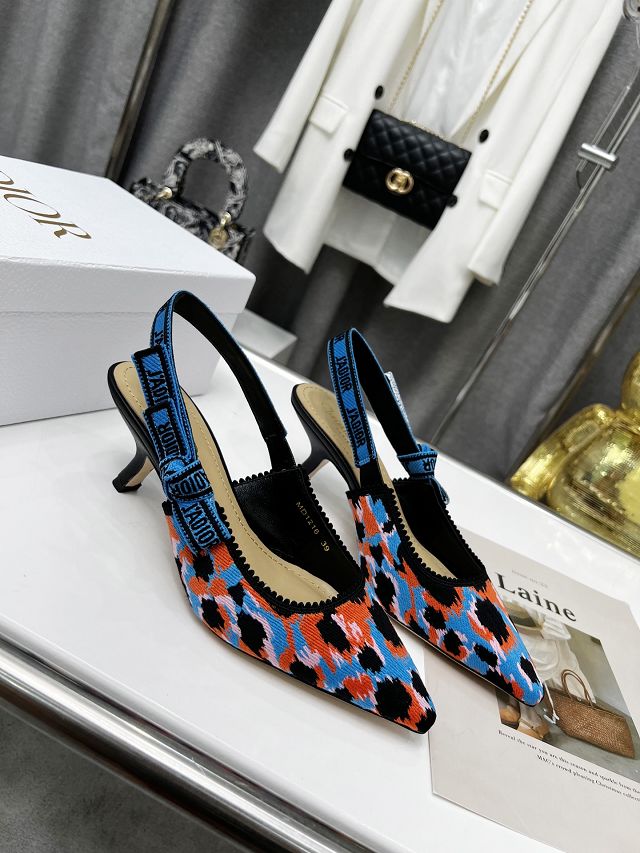 Dior orignal cotton pump DS0206 orange&blue