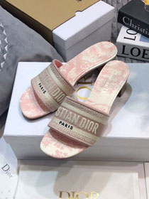 Dior orignal cotton heeled slide DS0190