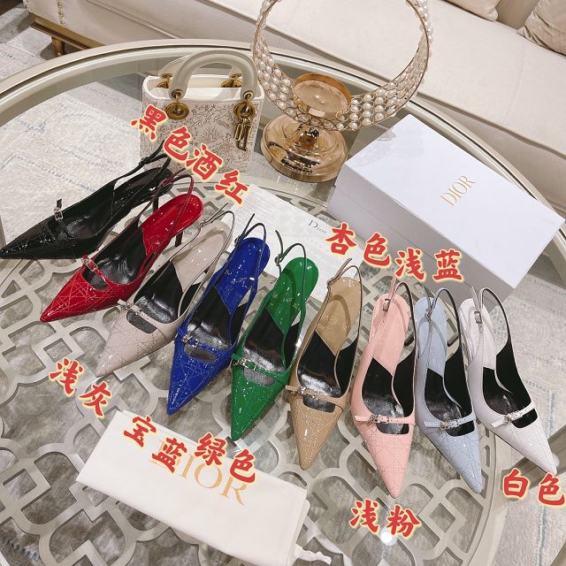 Dior orignal patent calfskin 85mm sandal DS0193