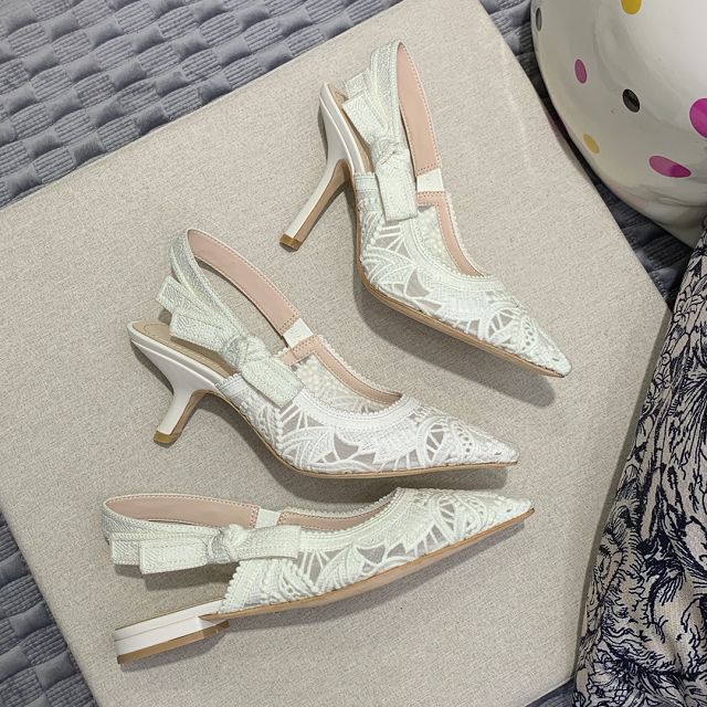 Dior orignal cotton pump DS0232 white