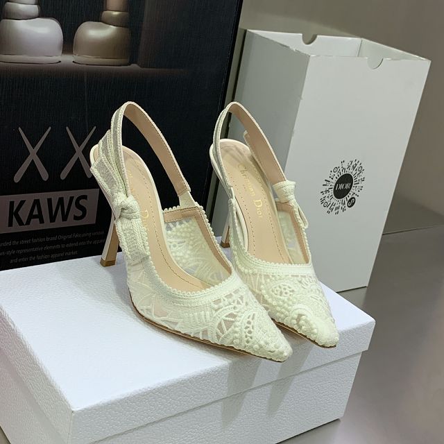 Dior orignal cotton pump DS0232 white