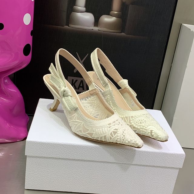 Dior orignal cotton pump DS0232 white
