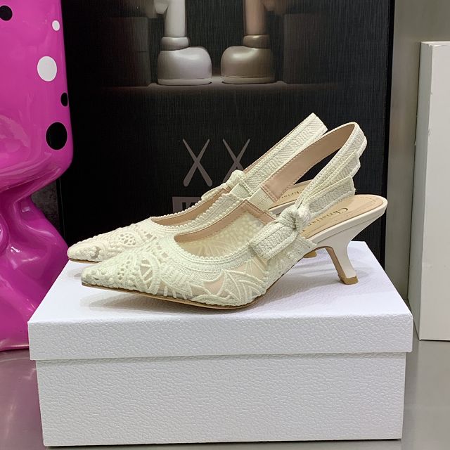 Dior orignal cotton pump DS0232 white