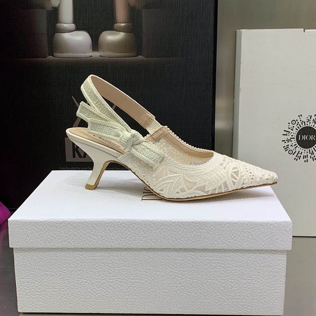 Dior orignal cotton pump DS0232 white